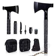Bacoeng Heavy Duty Camping Axe With Ultradurable Molle Pouch Sheath Forged Carbon Steel Survival Hatchet Surplus Multitool All4hiking Com Survival Hatchet Camp Axe Multitool