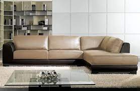 Two Tone Contemporary Style Sleek Quality Full Leather Couch Modern Leather Sectional Sofas Contemporary Sectional Sofa Italian Furniture Modern