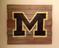 Ma This Is A Great Idea For John Paul Michigan Decor Wall Hanging Michigan Go Blue