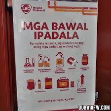 Is that prohibited is forbidden; List Of Prohibited Items When Sending Packages By Lbc Dubai Ofw