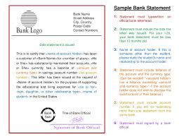 (students name) to whom it may concern: Sample Bank Statement Template To Study In Usa