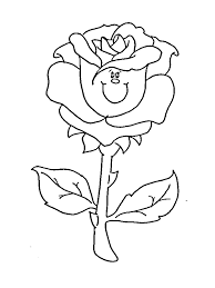 Fiore Rosa Con Occhi Disegno Da Colorare Per Bimbi Disegni Da