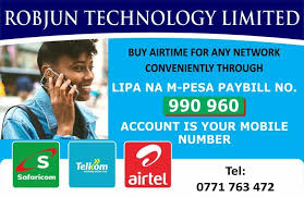 How to buy airtel credit from mpesa for another number. Waweru Auf Twitter Buy Your Airtime For Telkom Airtel And Safaricom Through Mpesa Paybill Number 990960 Account Is Your Mobile Number Lipa Na Mpesa Paybill 990960 Account Amount Pin Robjun 990960 Bbinonsense Kenya