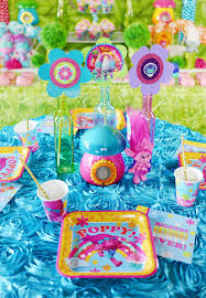 Dreamworks Trolls Party Dining Table Cumpleanos Poppy Trolls Party Fiesta Trolls
