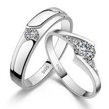 2pieces Resizable Couple Rings Elegant White Gold 18 Styles For You Couple Wedding Rings Fashion Rings Wedding Ring Sets