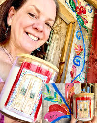 Ruby's newest Texas-themed designs just arrived! And I'm particularly  loving the custom art she painted of our Merc door! For those who don't  know, I'm 100% Scandinavian