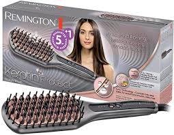 .buy quality beauty & health directly from china suppliers:3 in 1 multifunctional hair straightener hair comb brush beard straightener straightening comb hair curler quick hair styler enjoy ✓free. Remington Brosse Lissante Ionique Soin Keratine Et Huile D Amande Lisse Chauffe Demele Cheveux Brillants Et Nourris Cb7480 Keratin Protect Amazon Fr Hygiasne Et Soins Du Corps