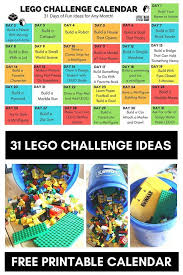 Printable Lego Challenges For Kids Lego Challenge Lego Activities Summer Stem Activities