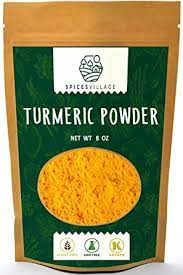 Amazon Com Spices Village Turmeric Powder 8 Oz Natural Pure Ground Turmeric Root With Curcumin Indian Raw Turmeric Great For Tea Or Latte Kosher Certified Gluten Free Non Gmo Resealable Bulk Bag