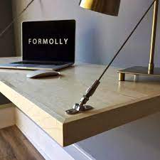 So Cool Floating Adjustable Desk That Will Blow Your Mind Floating Desk Diy Computer Desk Wall Mounted Desk