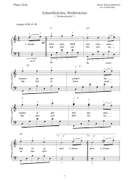 Check spelling or type a new query. Schneeflockchen Weissrockchen Klavier Schwer Pdf Noten Von Weihnachtslied In C