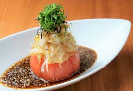 夜のおしながき 黑船名物ガリトマト 黑船 Sobanzai 松山市駅のおすすめグルメ 蕎麦 創作料理 旅色 トマト 食べ物のアイデア グルメ