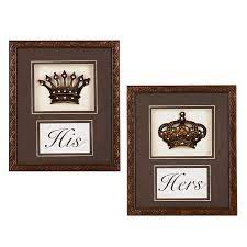 Shop our unique collection of crown themed wall decor pieces to fit your personality and style now! His And Her Crown Jewels Shadowboxes Kirklands