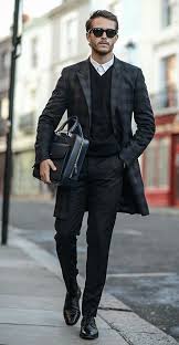 Iamgalla With A Monochrome Business Casual Fall Look With Black Trousers Black Dress Shoe Mens Winter Fashion Business Casual Men Mens Business Casual Outfits