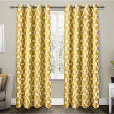 Black And Gold Pattern Curtains Gates 52 In W X 84 In L Woven Blackout Grommet Top Curtain Panel In Sundress Yellow 2 Panels Eh8023 05 2 84g The Home Depot Home Curtains Cool Curtains Yellow Curtains