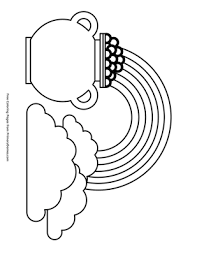 The coloring page is printable and can be used in the classroom or at home. Rainbow And A Pot Of Gold Coloring Page Free Printable Pdf From Primarygames