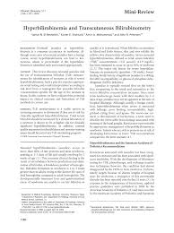 Pdf Hyperbilirubinemia And Transcutaneous Bilirubinometry