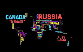 Suitable for every room in the house (and we mean, every) and even commercial spaces our popular collection of world map wallpaper murals really has something for everyone. Hd Wallpaper Canada And Russia Text Map Typography Colorful World World Map Wallpaper Flare