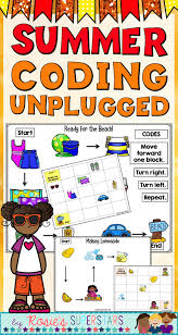 Summer Coding Unplugged Great For Hour Of Code Unplugged Coding Activities Elementary Teaching Resources Elementary Resources