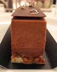 Chocolate Mousse Marou Vietnam 65 Dark Chocolate Mousse On A Crunchy Nocciola Biscotto Desserts Tasting Food