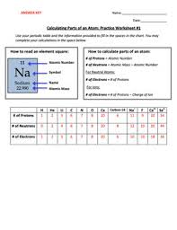 Play with the simulation to discover which particles affect the charge of an atom or ion. Calculating Parts Of An Atom Practice Worksheet Bundle By Heather Adkison