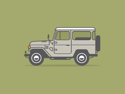 Land Cruiser Land Cruiser Jeep Stickers Motorbike Illustration