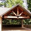 Keep your car protected with the classic wooden carport. 1