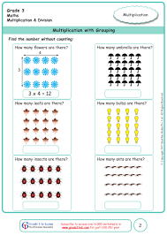 Practice multiplication sheet 1 with this worksheet. Grade 3 Multiplication By Grouping Worksheets Www Grade1to6 Com