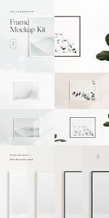 4 5 Landscape Frame Mockup Kit In 2020 Frame Mockups Framed Canvas Prints Styled Frame Mockup
