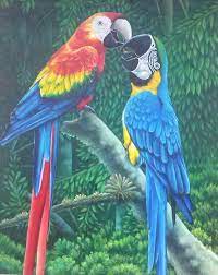 Maybe you would like to learn more about one of these? Pintura Acrilico Sobre Lienzo Guacamayas Ave Nacional De Honduras Animals Bird Parrot