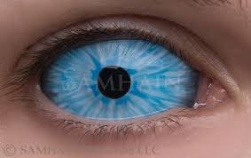White Walker Single Lens Samhain Contact Lenses All of my lenses are hand painted by me, and you can purchase them at my website. white walker single lens