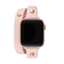 Coach ceramic apple watch® bracelet. Kate Spade New York Double Wrap Blush Leather 38 40mm Band For Apple Watch Double Wrap Blush Leather Kss0096 Best Buy
