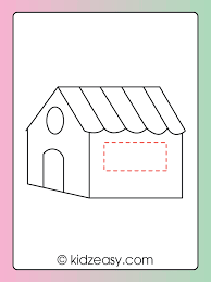 How to draw a christmas house with decorations christmas drawing and coloring pages for kids. How To Draw A House Easy Step By Step Drawing For Kids And Beginners