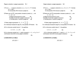 Termenul de pe prima poziție (1) cu cel de. 0 Test Progresii Aritmetice Si Geometrice Cls 9a