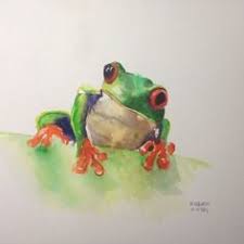phyllies la phillomeduse ou grenouille verte aquarelle sur papier dessin coloriage animaux abstraits batman et superman