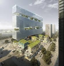 An open floor plan in residential architecture refers to a dwelling in which two or more common spaces have been joined to form a larger space by eliminating partition walls. Open Architecture Beijing Architects Open Architecture Futuristic Architecture Green Architecture