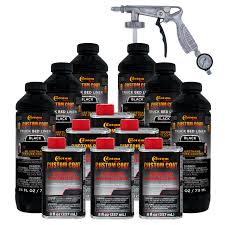 Custom Coat Black 1 5 Gallon 6 Quart Urethane Spray On Truck Bed Liner Kit With Spray Gun Easy 3 To 1 Mix Ratio Just Mix Shake And Shoot It Walmart Com