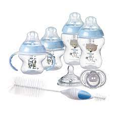 Amazon Com Tommee Tippee Newborn Baby Bottle Feeding Starter Set Includes Breast Like Nipples Bottle Handles Newborn Pacifier Bottle Nipple Cleaning Brush Blue Boy Design May Vary Baby