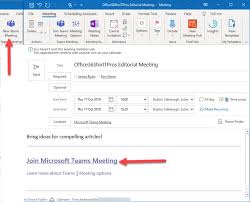 how outlook marks meetings as online events office 365 for it pros