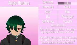 他在2018年6月1日的版本實施。 他首次出現在影片march progress report。 sukubi的名字、外觀和人際關係都是參考scooby doo 的角色. Rojasu Norubiru Wiki Yandere Simulator Amino