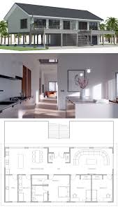 The coastal house is configured with two volumes that are joined in a single floor. Beach House Plan Beachhousedecor Beachhomes Coastalcottage Coastaldecor Coastal House Plans Beach House Plan Architecture House