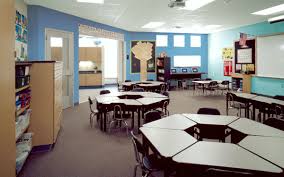 Environments Color Coalition Blue Walls Classroom Walls Classroom Decor High School Classroom Walls Paint