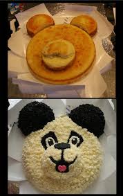 Panda Cake Using One 9 Round Three 4 Rounds And Piped Buttercream Panda Cakes Cake Decorating Cake Shapes