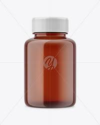 Amber Pills Bottle Mockup In Bottle Mockups On Yellow Images Object Mockups