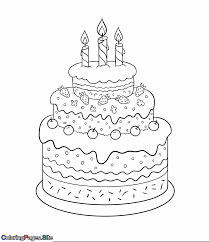 These free coloring pages are also. Fancy Birthday Cake Coloring Page Happy Birthday Coloring Pages Happy Birthday Fun Birthday Coloring Pages