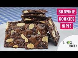 Brownie Cookies Nipis Youtube Brownie Cookies Easy Baking Recipes Brownie