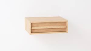 Crafted from solid pine and manufactured wood, with a painted finish. Eq3 Marcel Single Drawer Floating Nightstand Low Nightstand