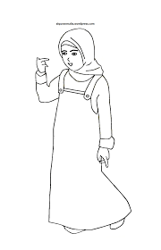 Mewarnai gambar baju muslim anak perempuan. Muslim Alqur Anmulia Laman 125