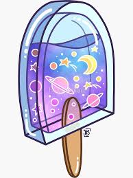 Galaxy Ice Pop Sticker By Heysoleilart In 2020 Galaxy Drawings Kawaii Drawings Cute Art