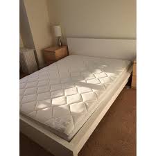 This classic bed frame is made from sustainably sourced solid pine wood and. Ikea Malm White Low Queen Bed Frame Aptdeco